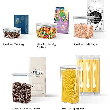 3-Piece Airtight Pop Top Food Storage Containers (2 x 1.3Qt + 2.9Qt) - BPA Free