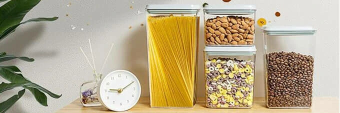 8-Pack BPA-Free Pop Top Food Storage Containers - Airtight with Measurement Marks