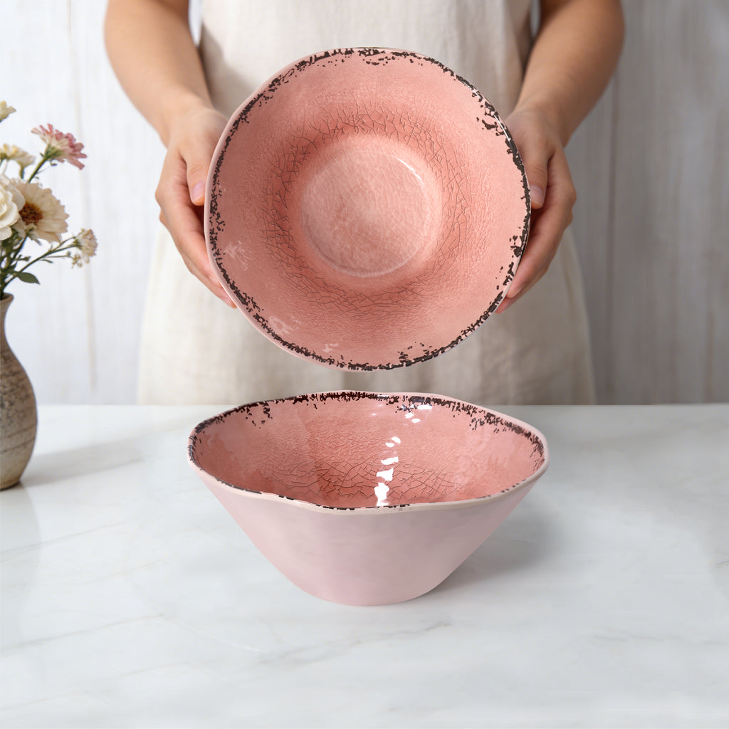 HomeNMore 90oz Melamine Large Serving Bowl – 8.7” Heavy-Duty Salad & Mixing Bowl – Shatterproof, BPA-Free Serving Dish for Pasta, Popcorn, and Fruit – Top-Rack Dishwasher Safe