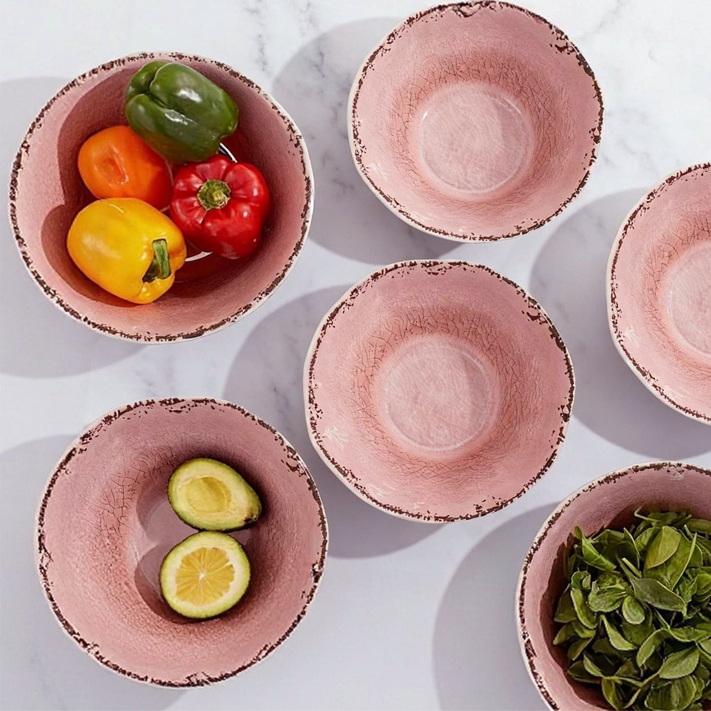 HomeNMore Melamine Dinnerware Set – 3 piece Shatterproof & Lightweight Dishes for Indoor/Outdoor Dining – Plates and Bowls for Camping, Patio, and Daily Use – Dishwasher Safe