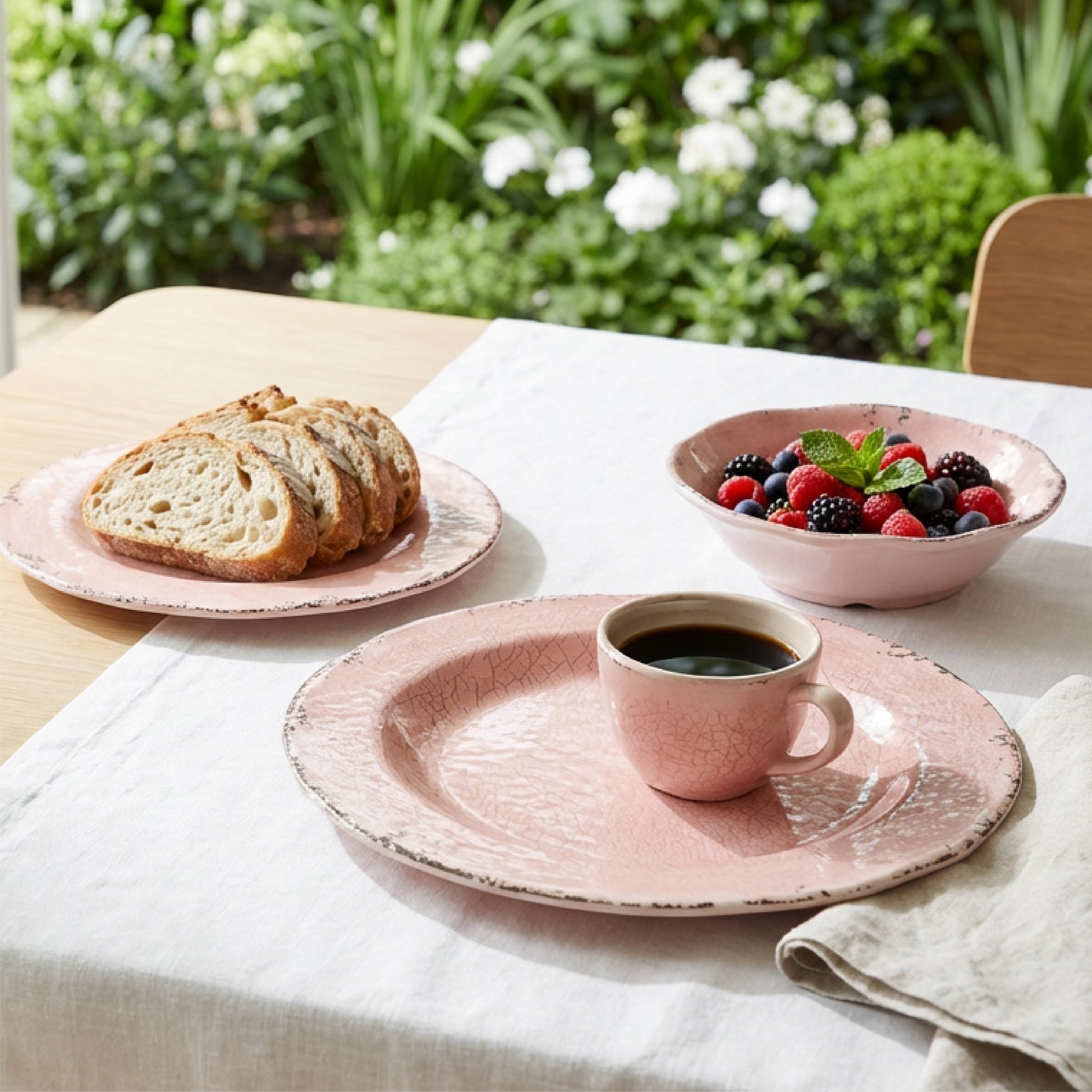 HomeNMore Melamine Dinnerware Set – 3 piece Shatterproof & Lightweight Dishes for Indoor/Outdoor Dining – Plates and Bowls for Camping, Patio, and Daily Use – Dishwasher Safe