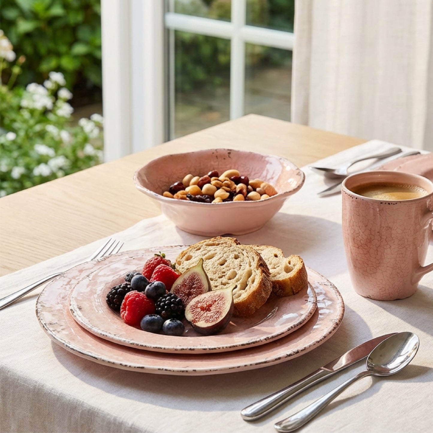 HomeNMore Melamine Dinnerware Set – 3 piece Shatterproof & Lightweight Dishes for Indoor/Outdoor Dining – Plates and Bowls for Camping, Patio, and Daily Use – Dishwasher Safe