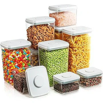 10-Piece Airtight Pop-Top Pantry Set - BPA-Free Storage Containers