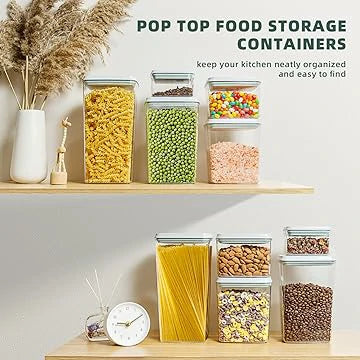 10-Piece Airtight Pop-Top Pantry Set - BPA-Free Storage Containers