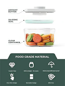 Mini Snack Containers - 0.3 Qt BPA-Free Airtight Food Jars with Lids